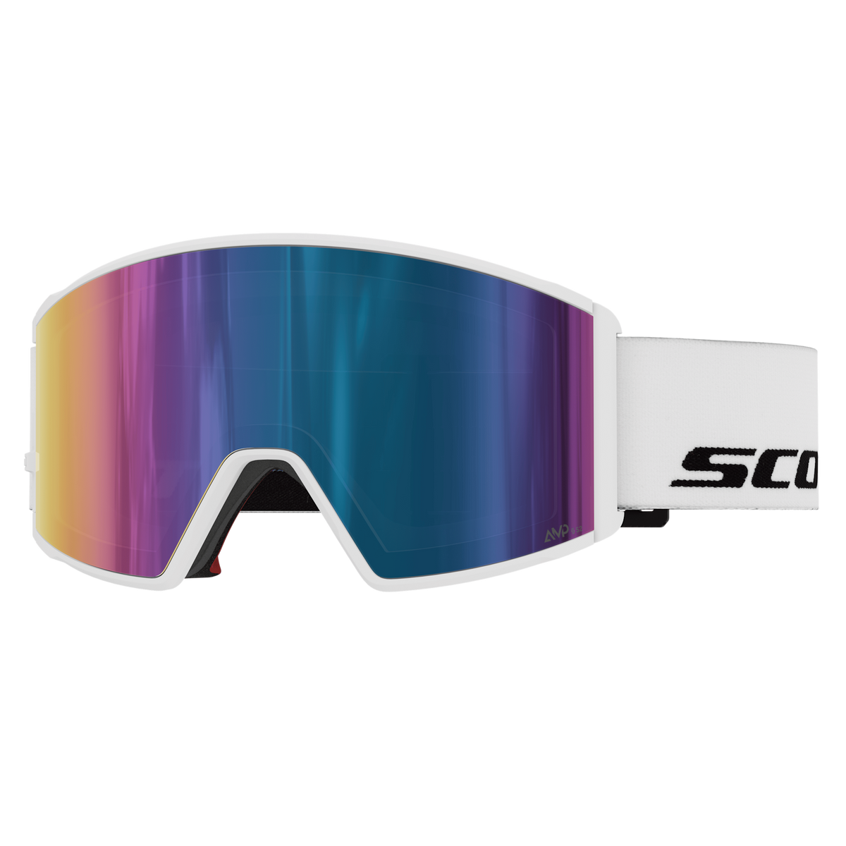 SCOTT React Skibrille – White - AMP Teal Chrome S2 – Ansicht 1