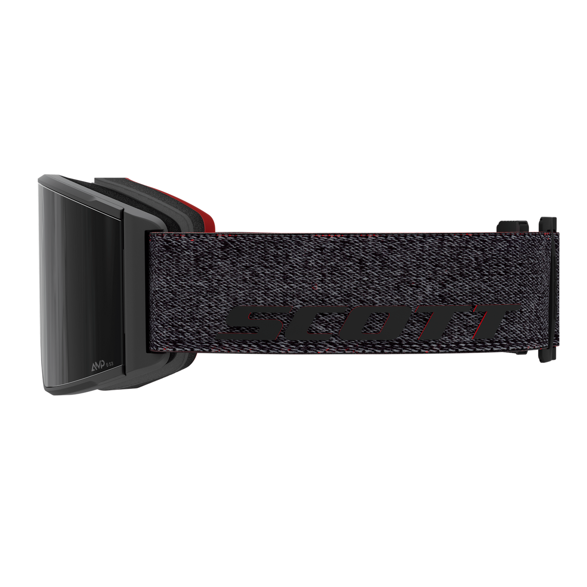 SCOTT React Skibrille – Black - Red - AMP Black Chrome S3 – Ansicht 4