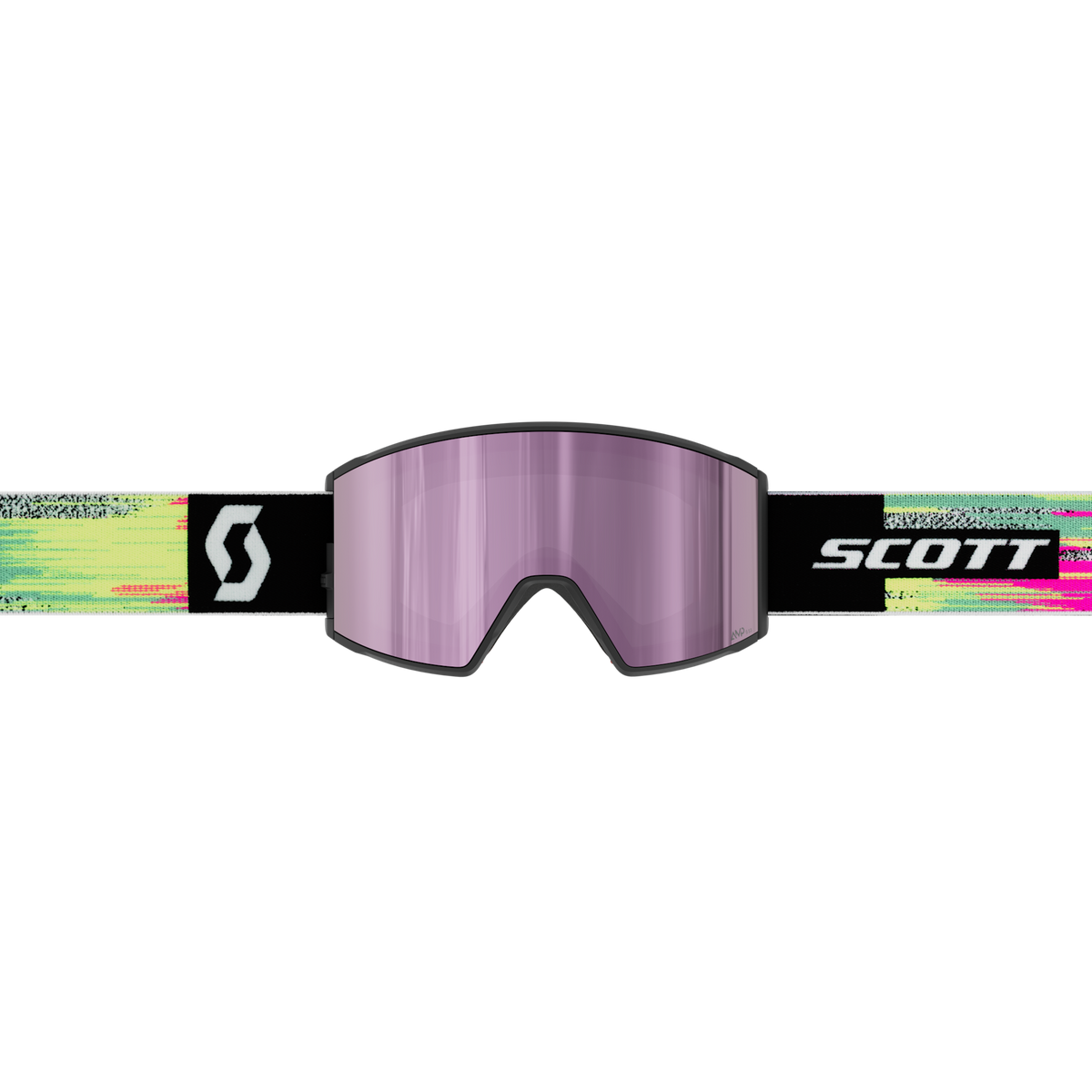 SCOTT React Skibrille – Black - Neon Yellow - AMP Lavender Chrome S3 – Ansicht 2