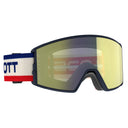 Scott REACT GOGGLE - Beige - Blue - Enhancer Yellow Chrome One Size Brillen - PeakStyle