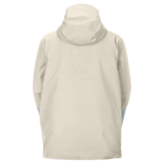Giacca da sport invernali SCOTT Ultimate Dryo Utility da donna, colore Latte Beige - vista posteriore in Mist Blue