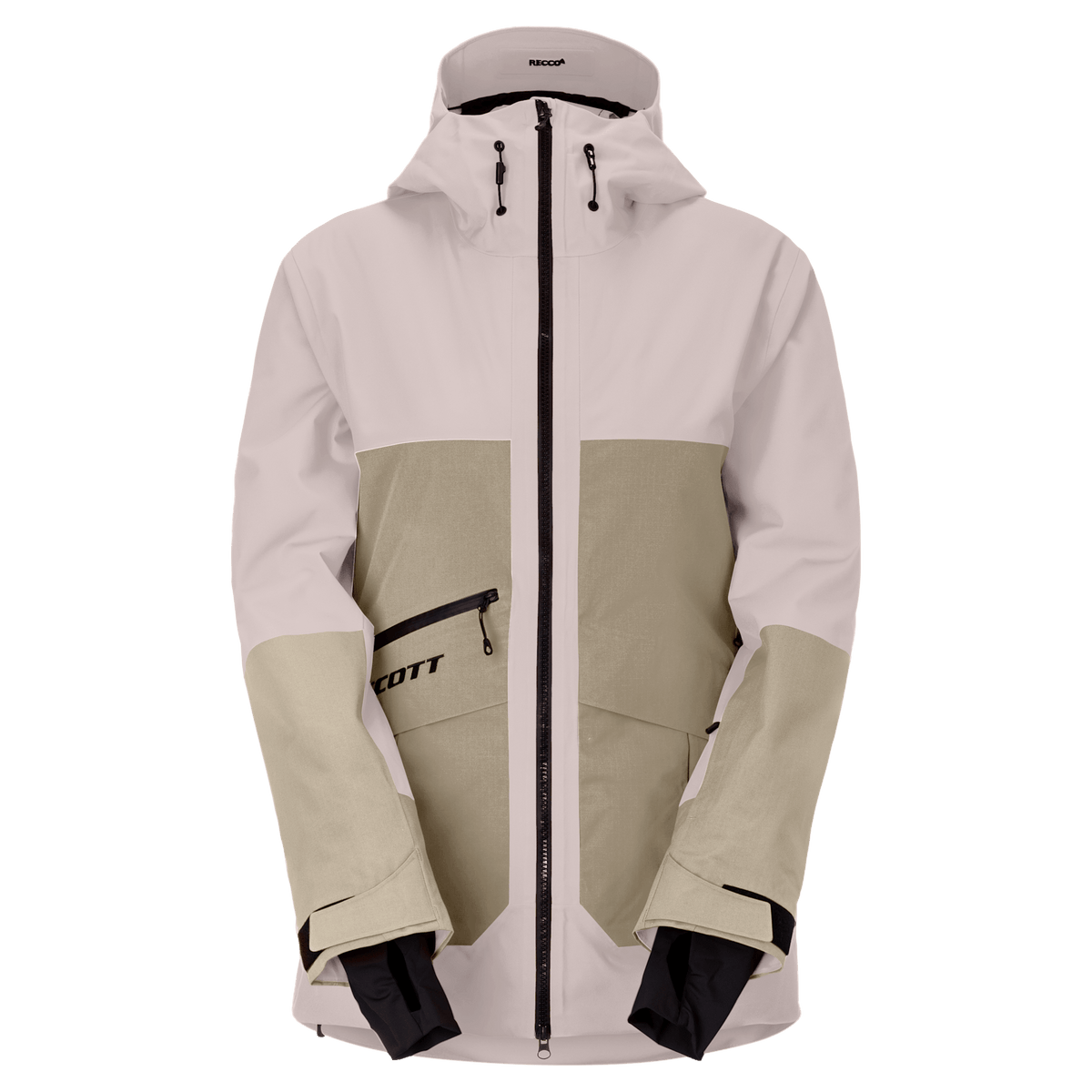 Giacca da sci SCOTT Ultimate Dryo Utility da donna, colore Wax Pink - Portobello Beige, vista frontale