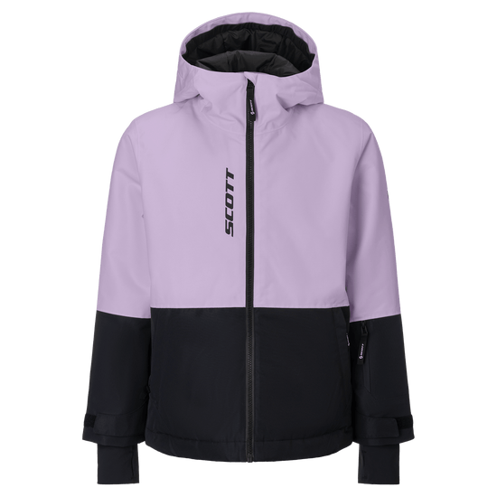 Chaqueta infantil SCOTT Ultimate Dryo, color Sherbet Purple - Black, vista frontal