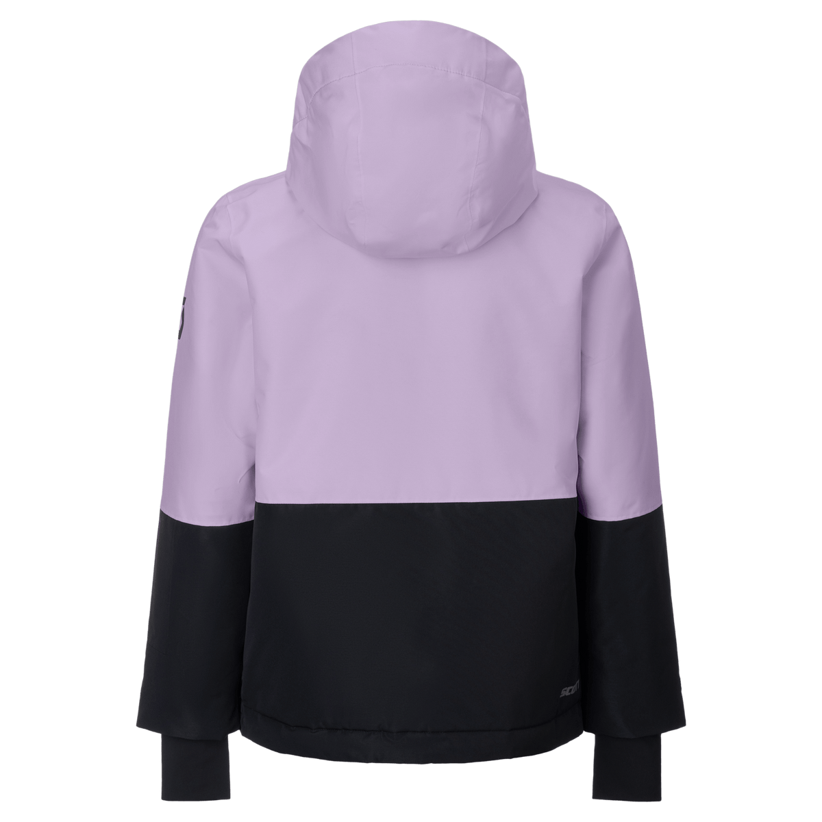 Chaqueta infantil SCOTT Ultimate Dryo, color Sherbet Purple - Black, vista trasera