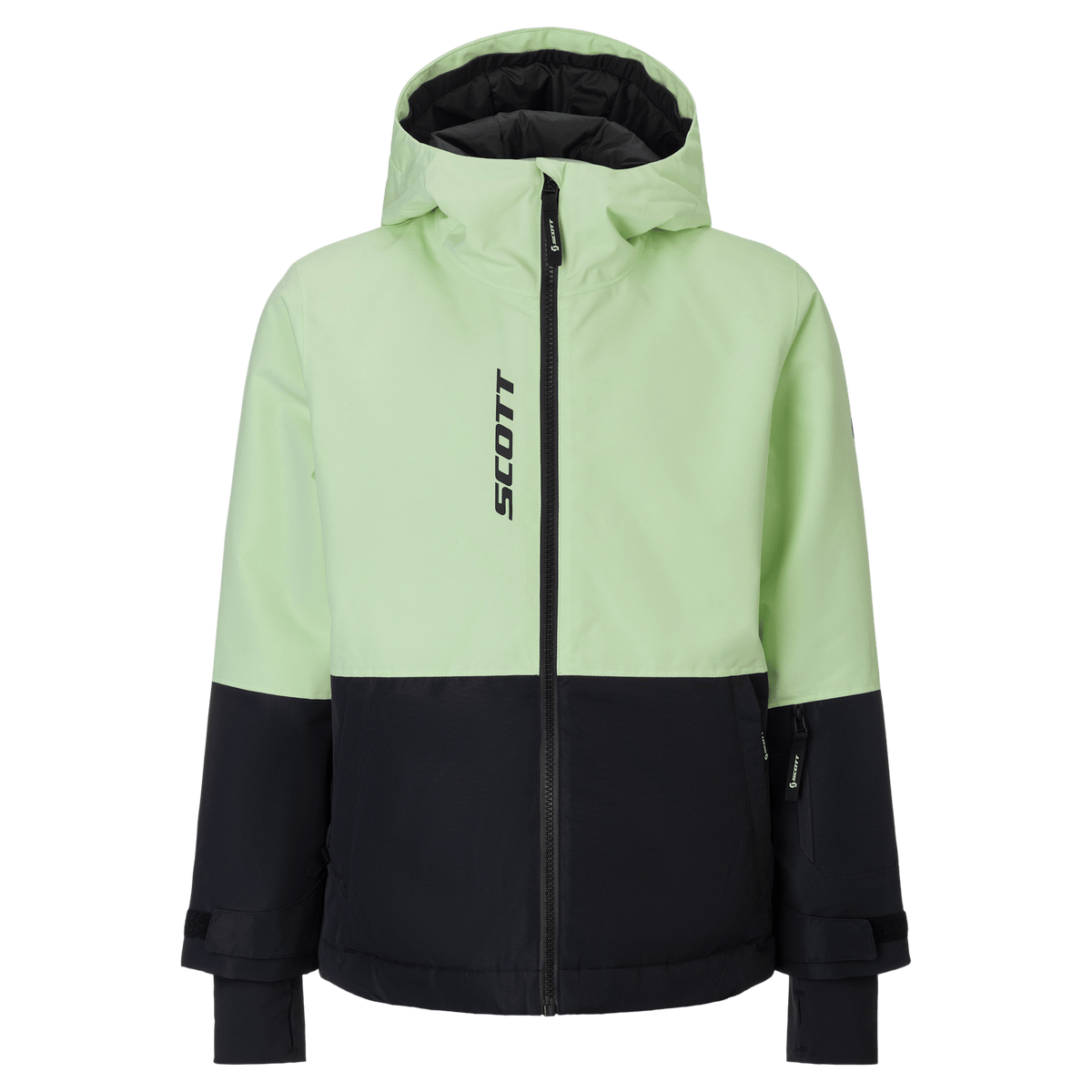 Chaqueta infantil SCOTT Ultimate Dryo, color Vapour Green - Black, vista frontal