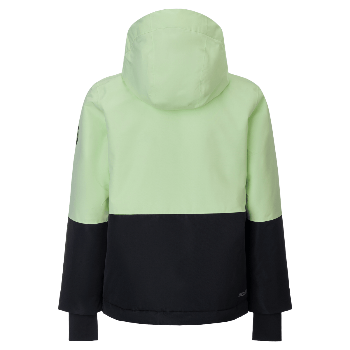 Chaqueta infantil SCOTT Ultimate Dryo, color Vapour Green - Black, vista trasera