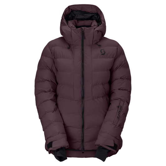 Giacca da sci SCOTT Ultimate Warm da donna, colore Cocoa Red – Vista frontale