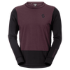 SCOTT Vertic Pro Mid Langarmshirt Herren Cocoa Red - Black Vorderansicht