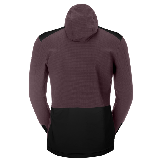 SCOTT Vertic Pro Warm Fahrrad-Hoodie Herren Cocoa Red - Black Rückansicht