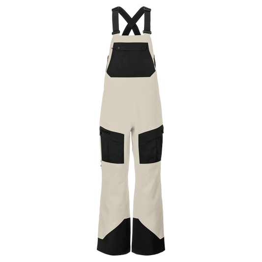 Pantaloni da sport invernali SCOTT Vertic Utility 3L da donna, colore Latte Beige - Nero, vista frontale