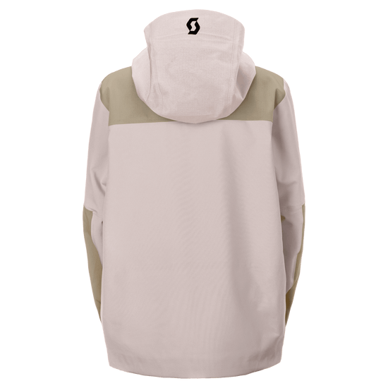 Chaqueta de deportes de invierno SCOTT Vertic Utility 3L para mujer, color Wax Pink - Vista trasera en Portobello Beige