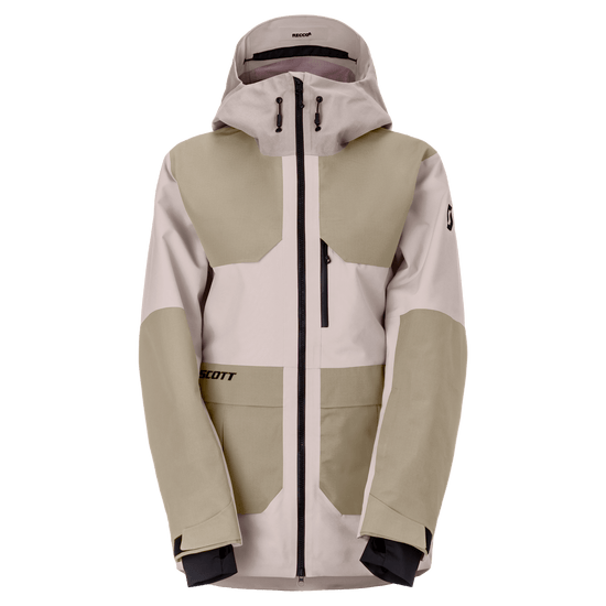 Chaqueta de deportes de invierno SCOTT Vertic Utility 3L para mujer, color Wax Pink - Portobello Beige, vista frontal