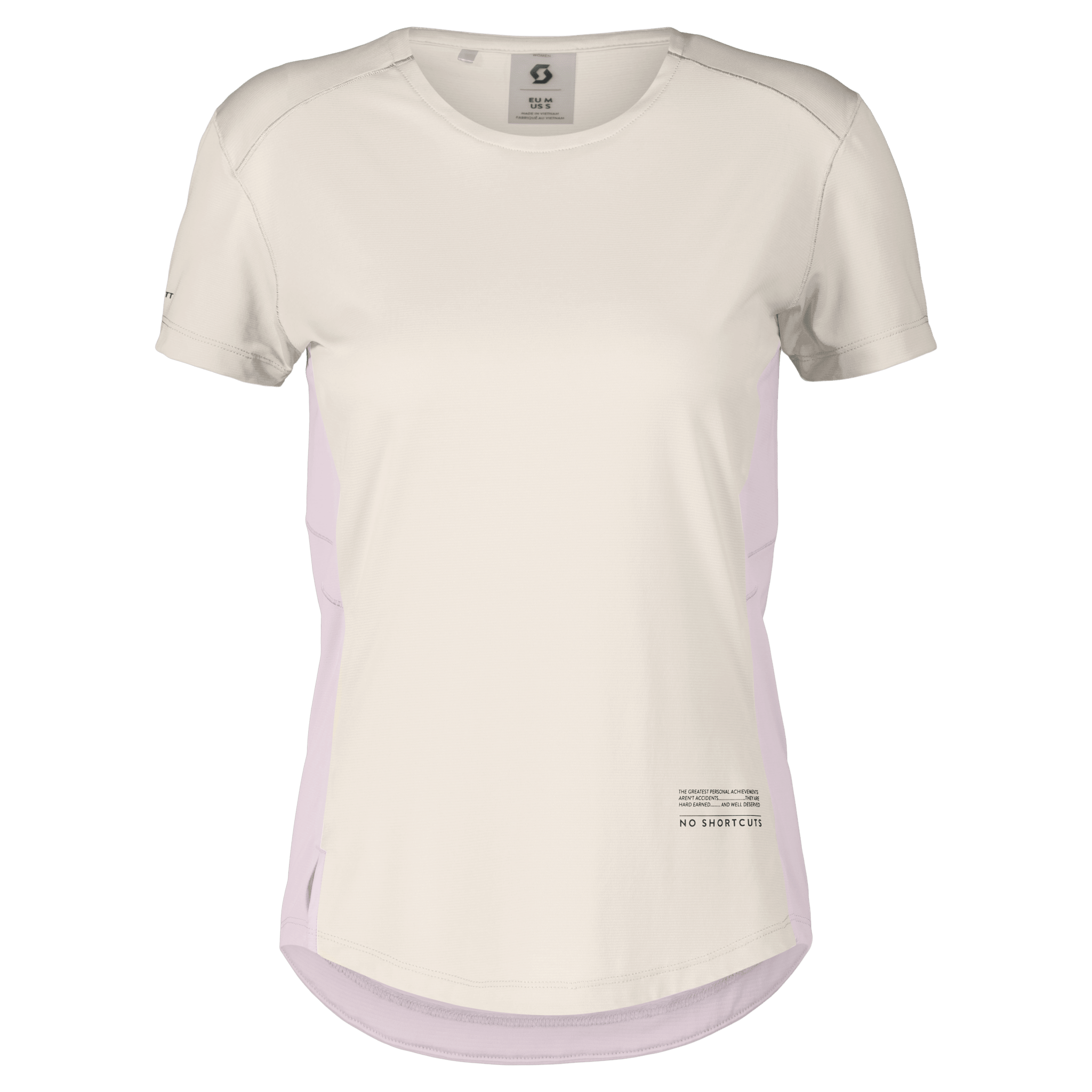 T-shirt à manches courtes SCOTT W Endurance Tech pour femme – Blanc coton - Rose Bliss – Packshot/Hero