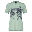 Scott W TRAIL FLOW ZIP S/SL SHIRT - Fresh Green - Metal Blue XS Oberbekleidung - PeakStyle