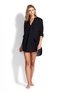 Seafolly W BOYFRIEND BEACH SHIRT - PeakStyle