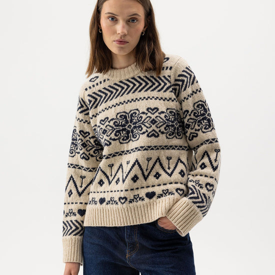 Magda Crew – Sand - Navy – Herstelleransicht