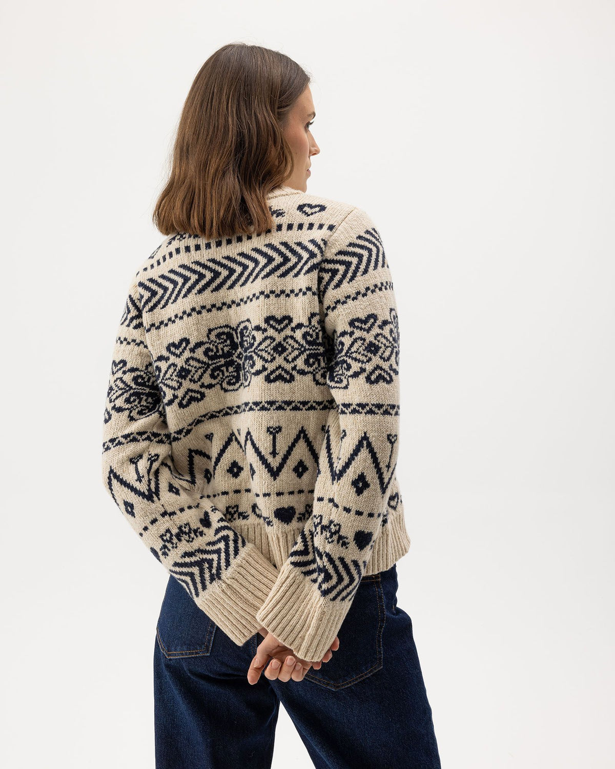 Magda Crew – Sand - Navy – Herstelleransicht