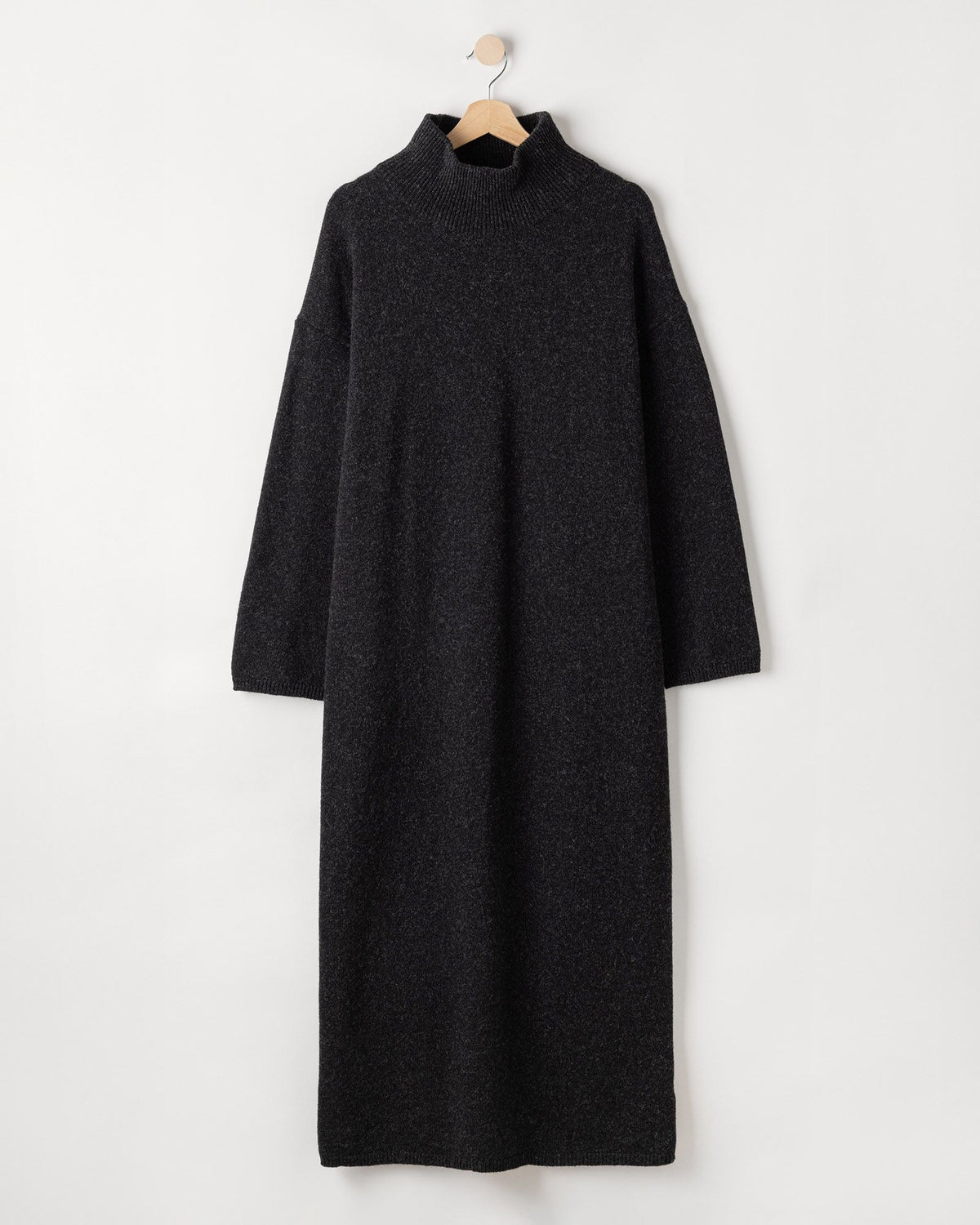 Viveka Dress – Black Melange – Kleiderbügelaufnahme