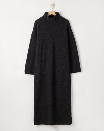 Viveka Dress – Black Melange – Kleiderbügelaufnahme
