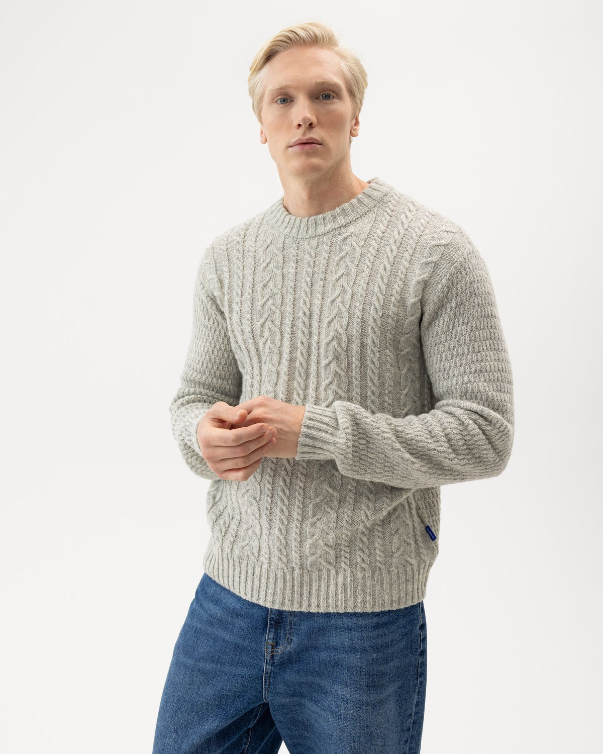 Stickan Crew – Light Grey Melange – Herstelleransicht
