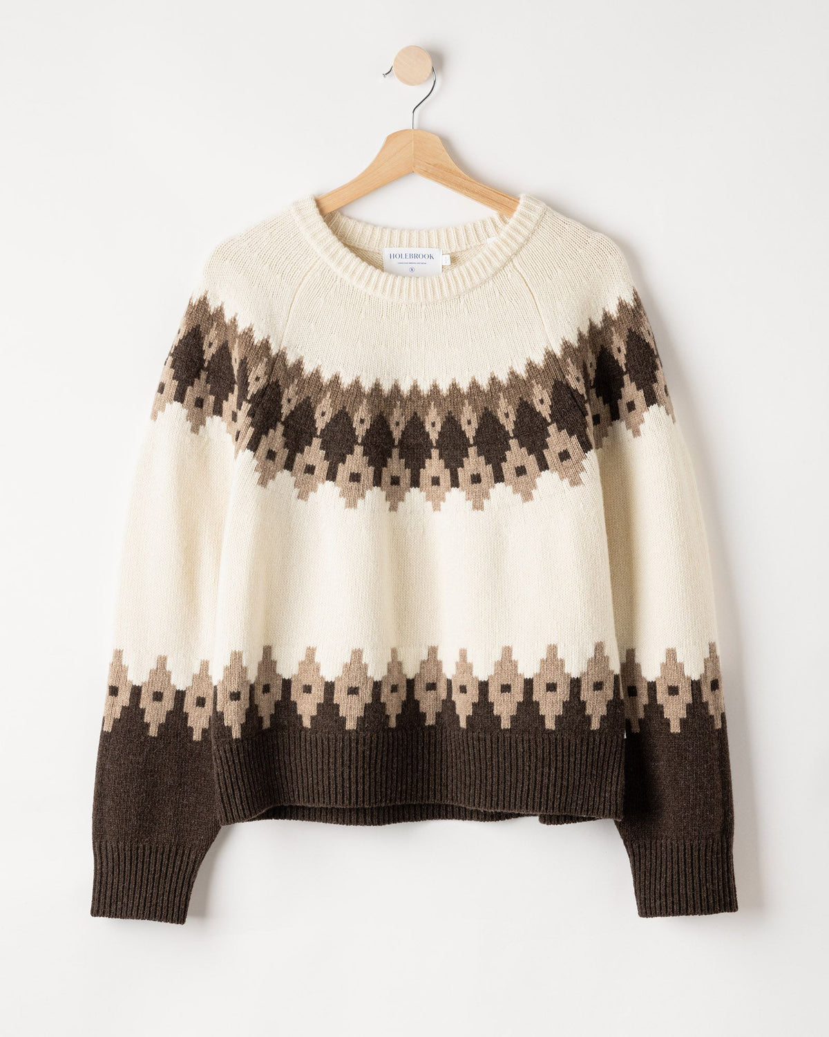 Vigdis Crew – Brown (Multicolor) – Kleiderbügelaufnahme