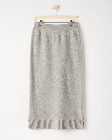 Betty Long Skirt – Grey – Kleiderbügelaufnahme