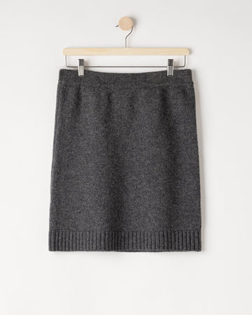Betty Short Skirt – Dark Grey Melange – Kleiderbügelaufnahme