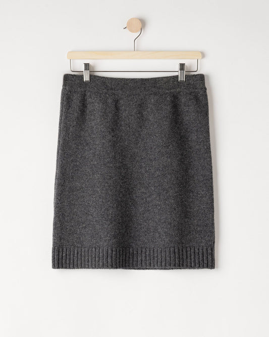 Betty Short Skirt – Dark Grey Melange – Kleiderbügelaufnahme