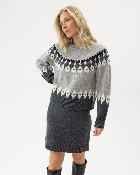 Betty Short Skirt – Dark Grey Melange – Herstelleransicht