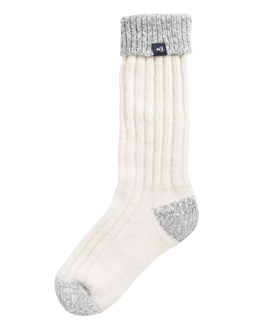 Brommö raggsocka – Off White - Light Grey Melange – Packshot