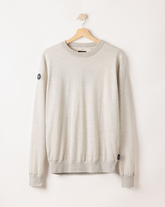Jesper Crew WP – Light Grey Melange – Packshot